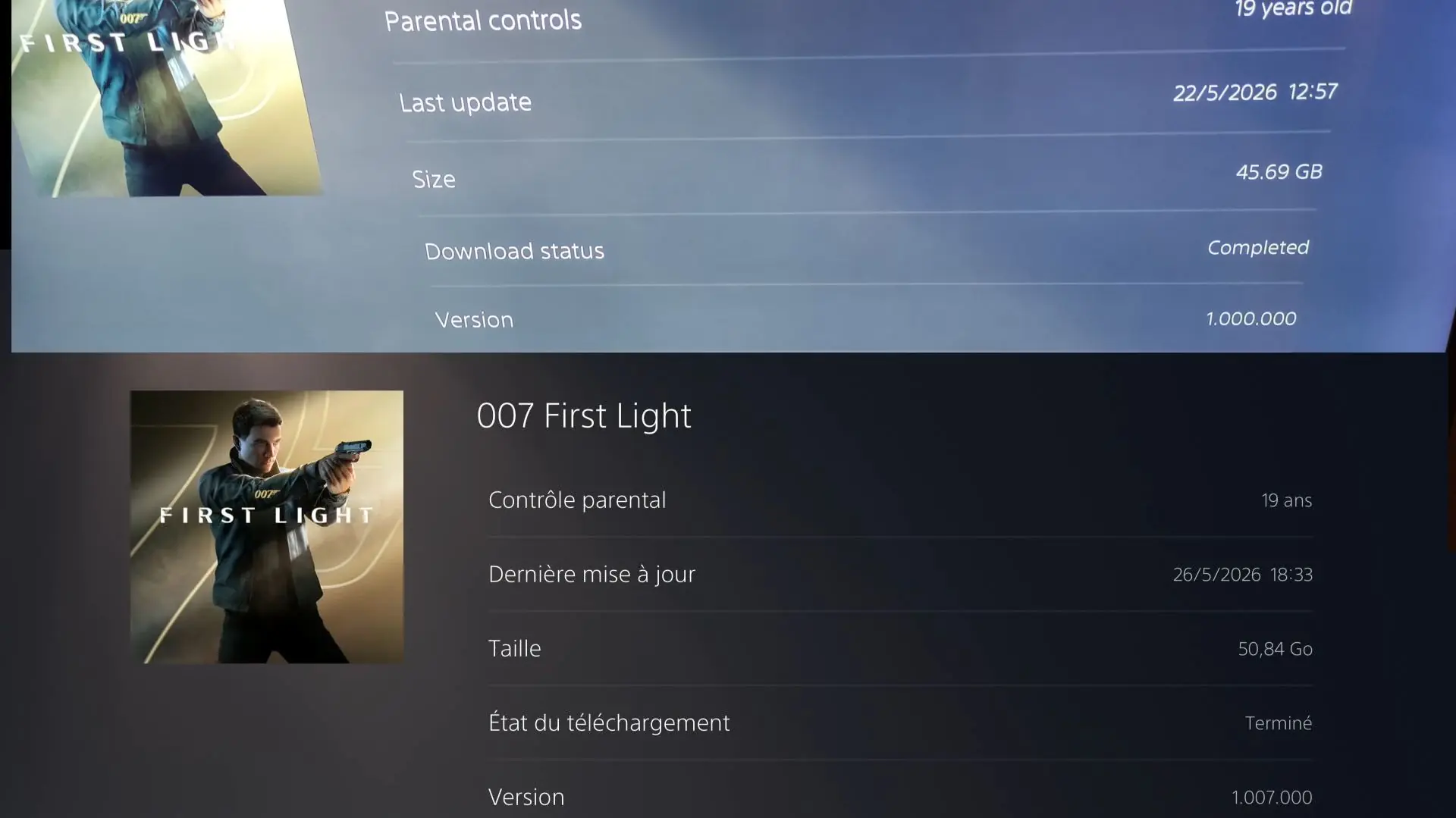 《007初露锋芒》实体版首日补丁达50GB!光盘才45GB