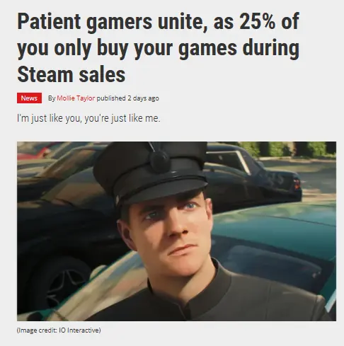 Steam调查25%玩家都是“等等党”,坚决不买原价游戏