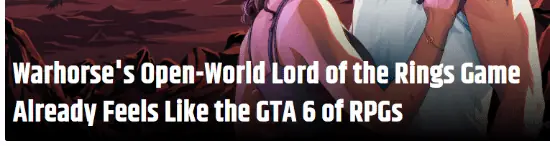 外媒震撼发文!《指环王》新作是RPG界的《GTA6》