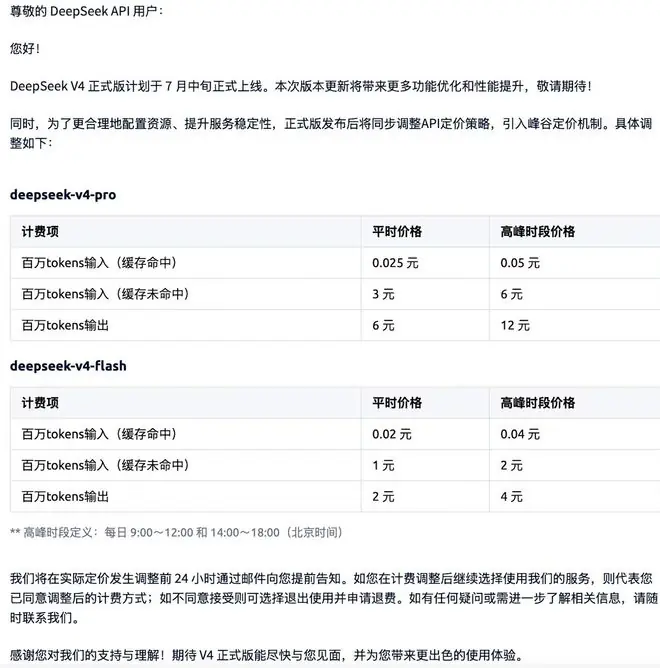 DeepSeek即将实行峰谷定价引热议:高峰时段价格翻倍