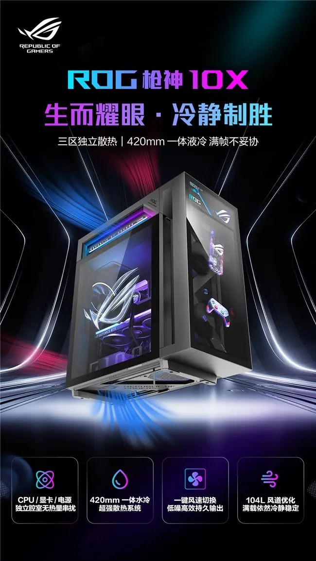 三区独立散热,ROG枪神10X旗舰专业电竞台式机火热预约中