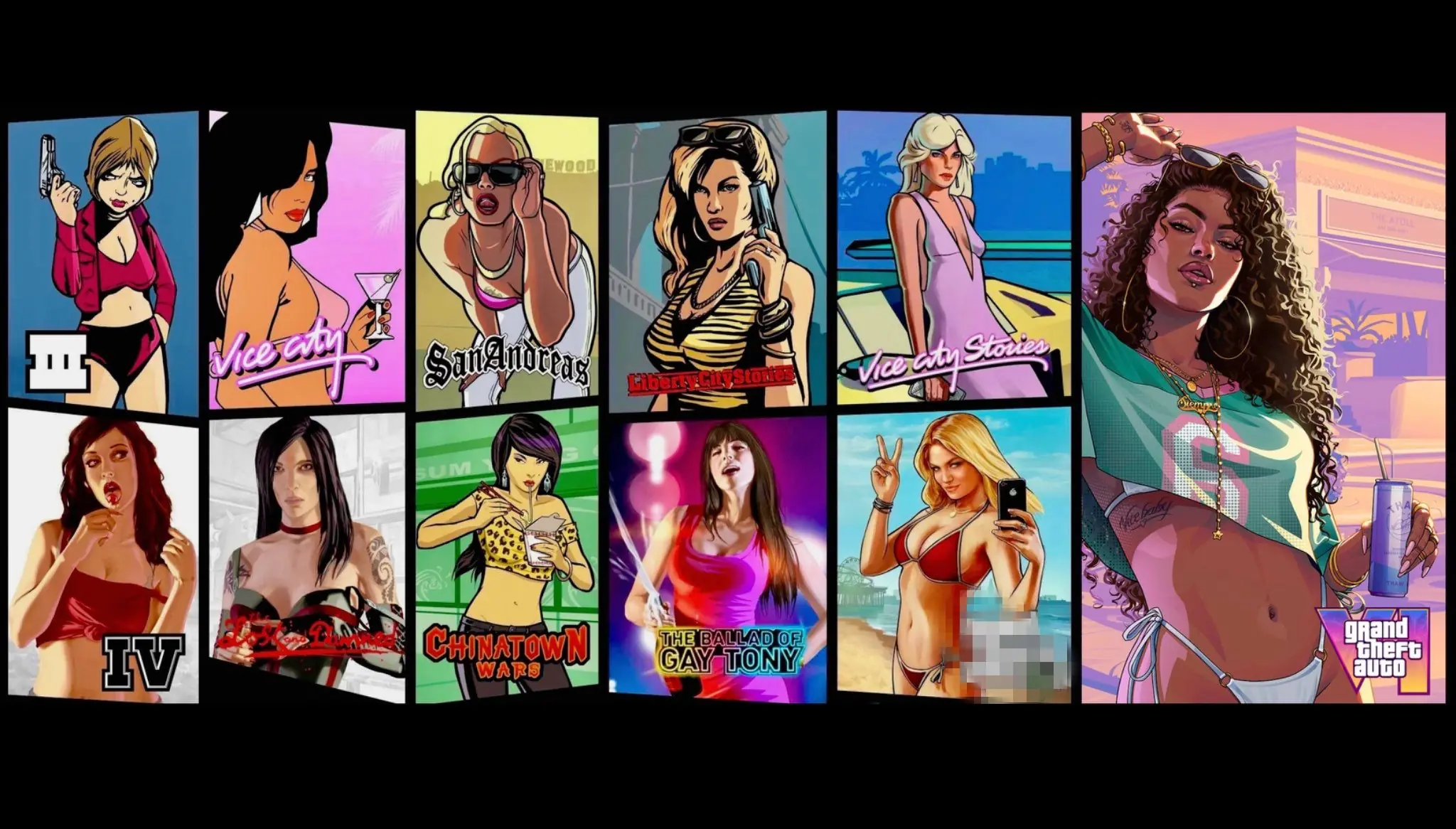 《GTA》系列历代封面女郎对比:你最喜欢哪一个?