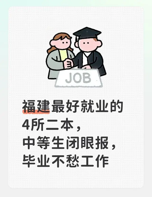 福建最好就业的4所二本,中等生闭眼报,毕业不愁工作