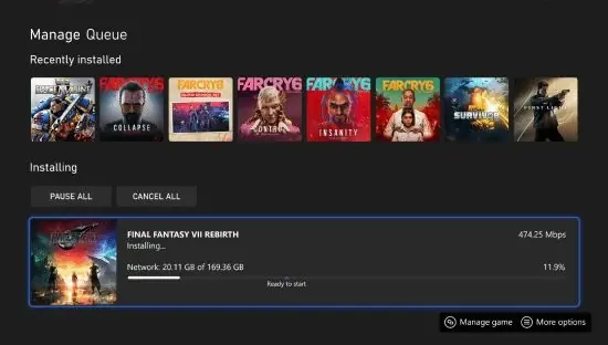 170G硬盘压力拉满!《最终幻想7RE》Xbox端开放预下载