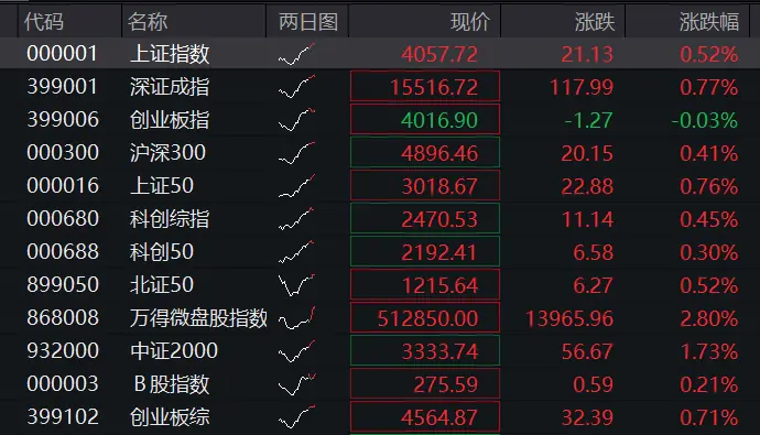 A股震荡上涨，AI应用全线拉升，科网股普遍反弹