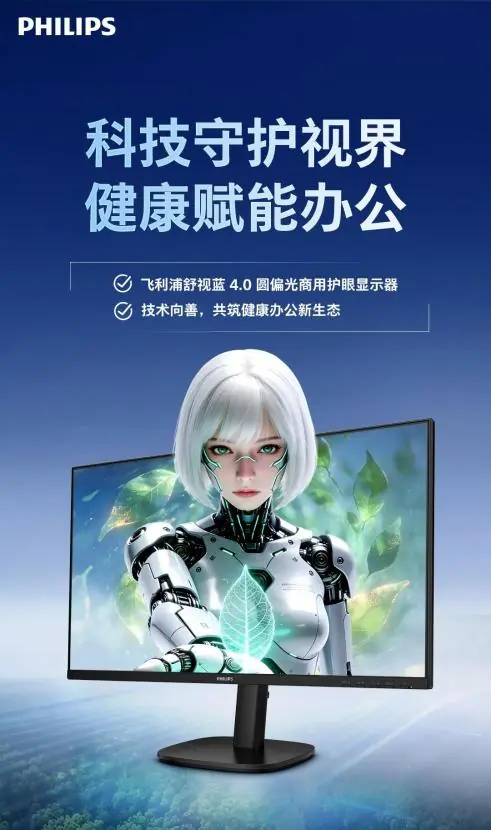 深耕商用护眼赛道,飞利浦商用圆偏光护眼系列显示器交出健康办公新答卷