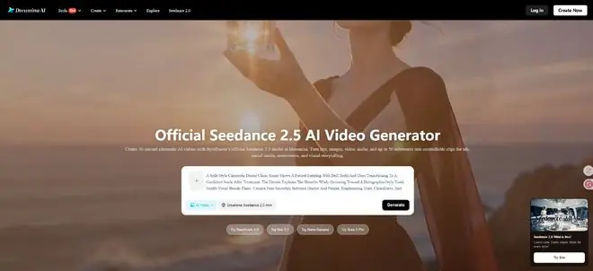 即梦外文官网已更新Seedance 2.5相关内容