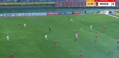半场:延边龙鼎0-1苏州东吴,罗萨吊射破门