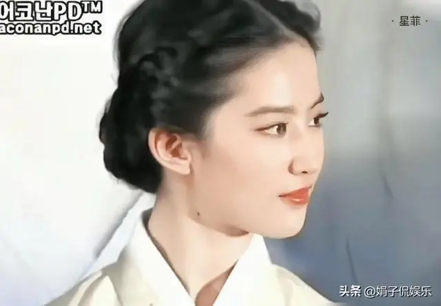 韩国人送刘亦菲一套韩服,谁料她一出场,全场记者直接看傻