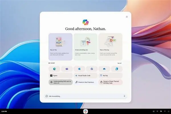 微软最激进操作系统!未发布的Copilot OS曝光:砍掉图标、开始菜单 全靠AI
