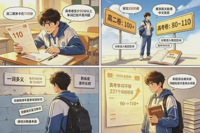 马上高三了,高中英语一直卡在110分,如何突破?