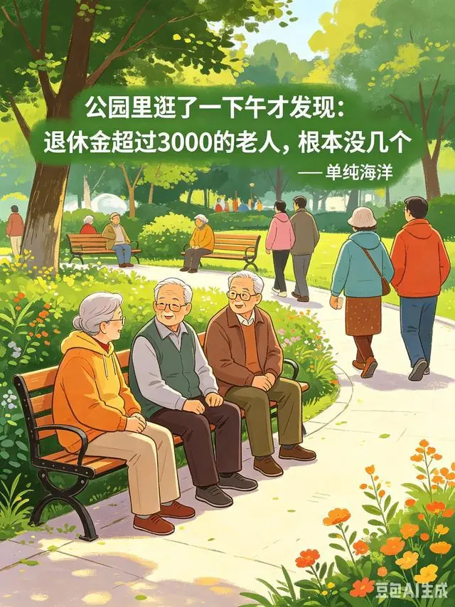公园里逛了一下午才发现:退休金超过3000的老人,根本没几个