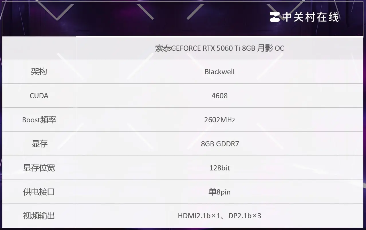 一线品牌高性价比显卡买哪款好?索泰 RTX 5060 Ti 月影 OC 值得选